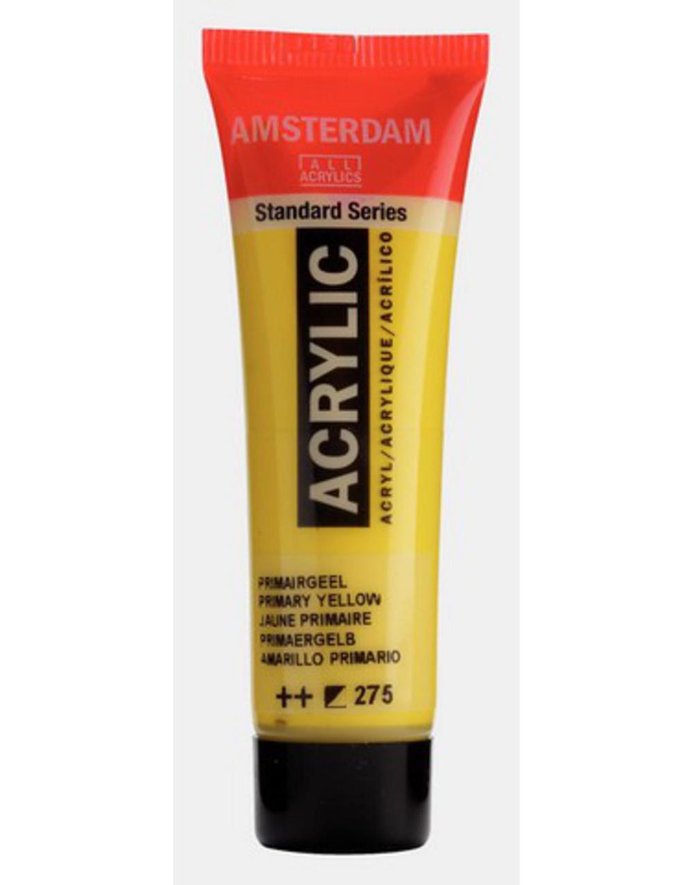 Amsterdam, Acrylic, Art & School, Paint, 20ml, 974510, Primary Yellow